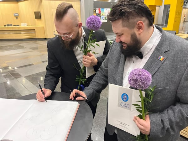 Same-sex couples begin registering partnerships in Latvia